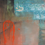 o. Titel, 2016, Acryl und Kreide auf Leinwand, 70x70 cm