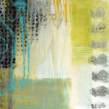 o. Titel, 2016, Acryl und Kreide auf Leinwand, 70x70 cm