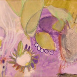 mutternatur II, 2015, Acryl und Kreide auf Leinwand, 50x170 cm